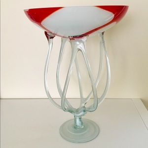 Glass modern abstract vase